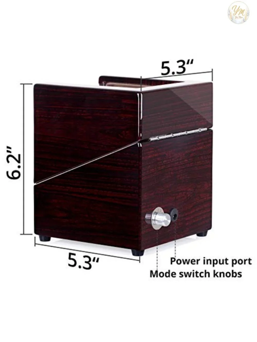 Single Watch Winder, Solid Wood, Super Quiet Japanese Motor, 4 Rotation Modes,